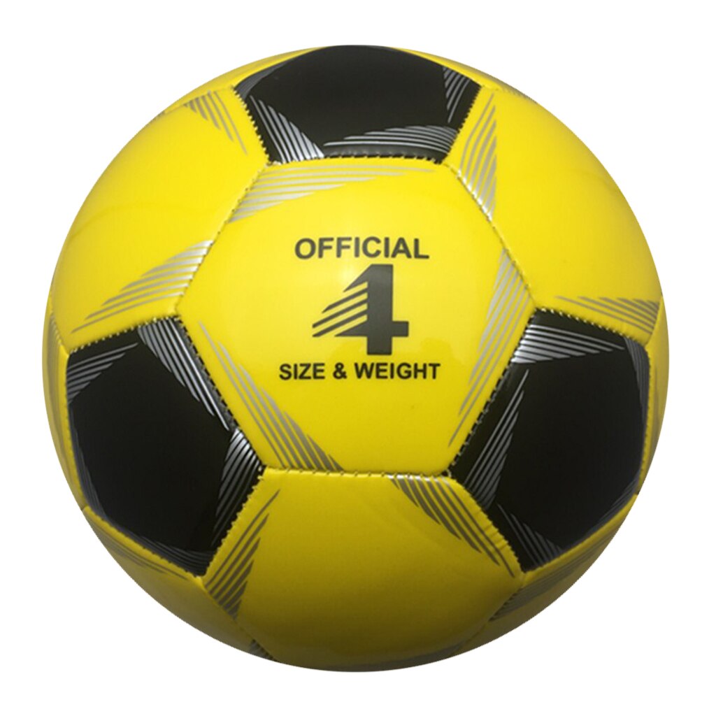 Training Football Soccer Ball Practice Size 4 Indoor Game for Youth Teens: Yellow