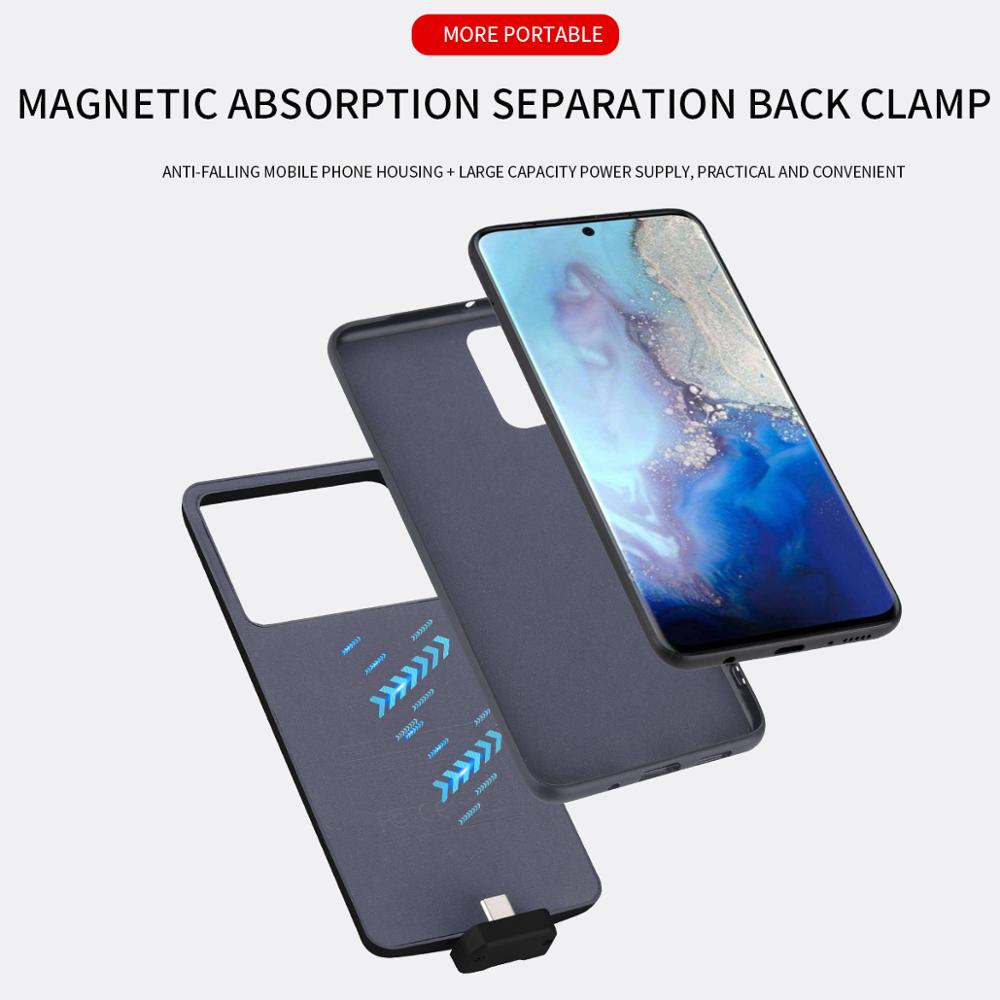 Cargador externo de 7000mAh para Samsung, funda de carga para Samsung A51, A71, 5G, A50, A20, A30, A30S, A50S, S20 FE