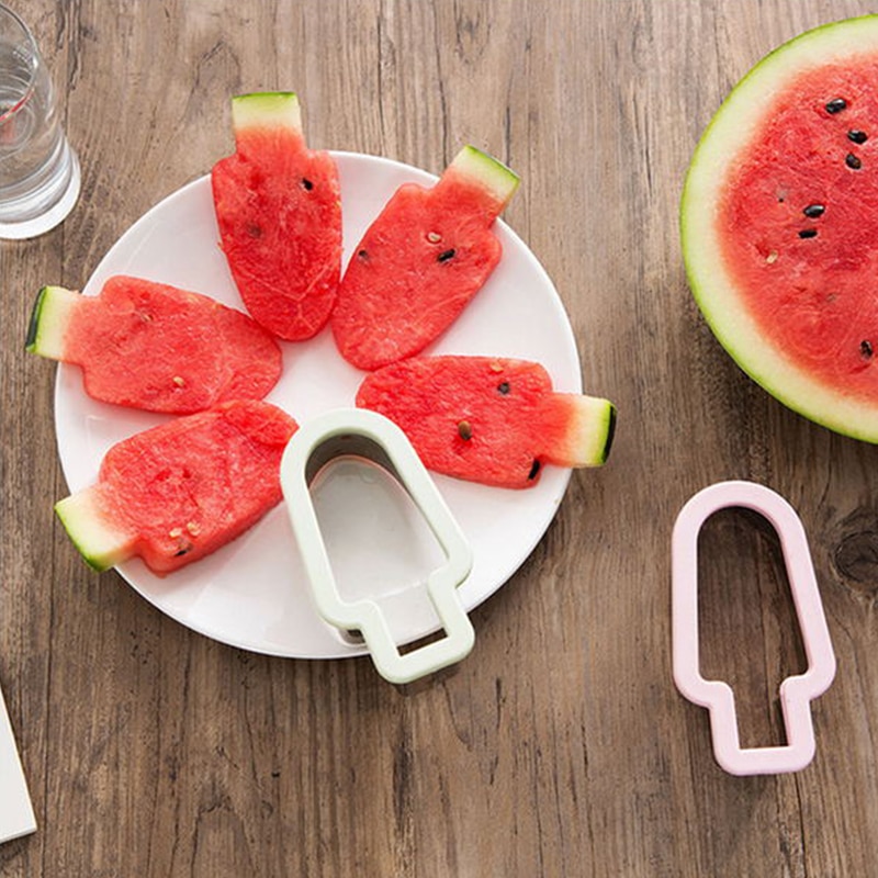 Watermeloen Slicer Ijs Mold Rvs Popsicle Eenvoudige Vorm Groente Snijgereedschap Keuken Accessoires C1141 b