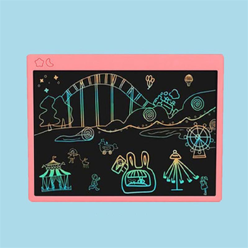 LCD Writing Tablet 16 Inch Drawing Handwriting Pad Message Graphics Board Kids Writing Board Lock Key One-Click Clear Child: 16inch colorful pink