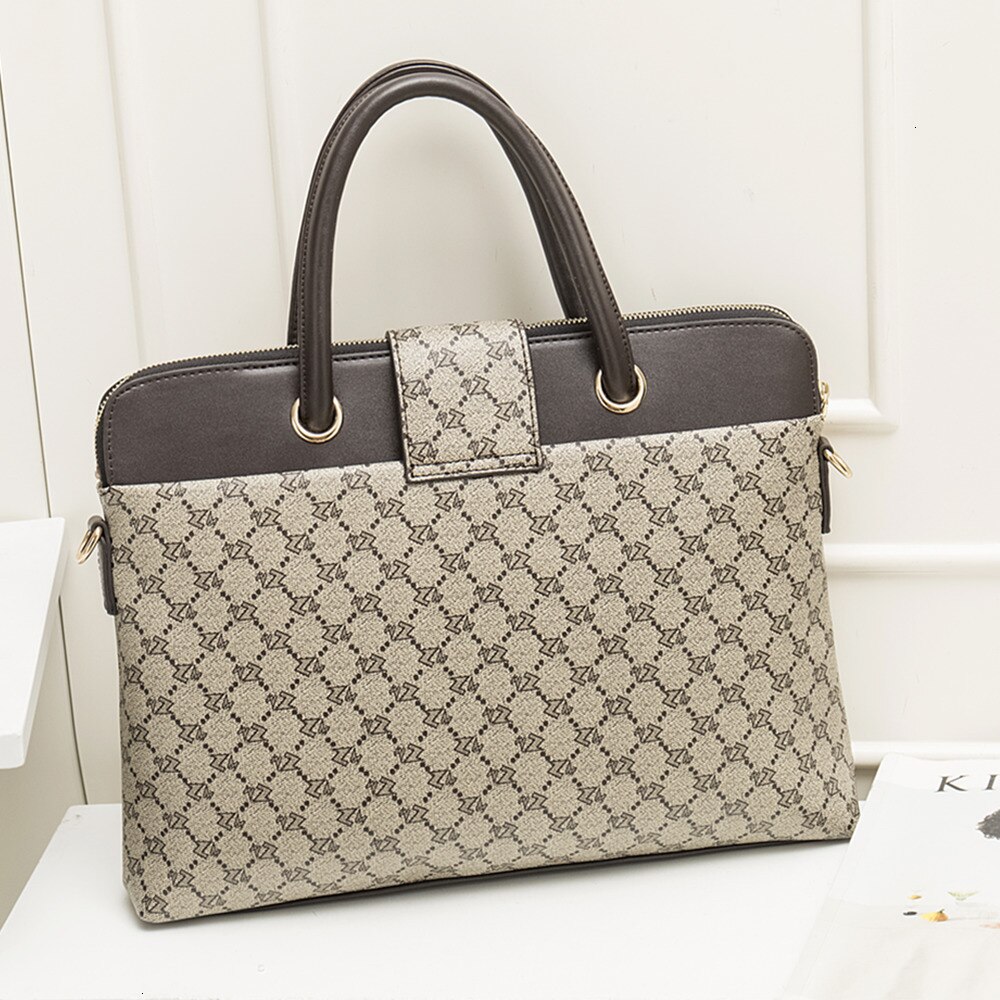 Modernos maletines de piel para ordenador portátil para mujer, bolsos de oficina para mujer, bolso de negocios de piel, bolsos de hombro para ordenador portátil: 902-Z