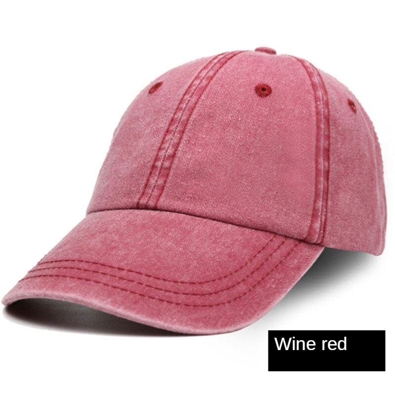 Stijl Baseball Cap Tennis Cap Zonnehoed Mannen Vrouwen Vissen Cap Unisex Gewassen Katoen Cover Zonnehoed golf Zon Sport Hoed Vrouwen: Wine red