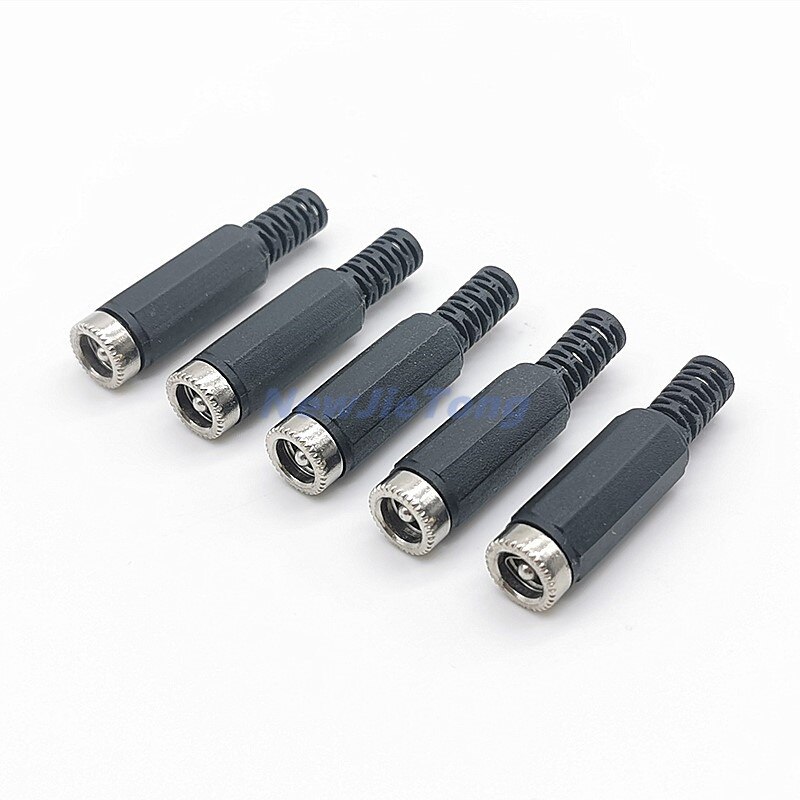 5 Pcs Dc Power Jack Pluggen Mannelijke Vrouwelijke Socket Adapter Connectors 5.5x2.5/2.1 Mm Voor Diy Projecten Demontage Vrouwelijke Stekker: 5pcs Female / 5.5x2.1mm