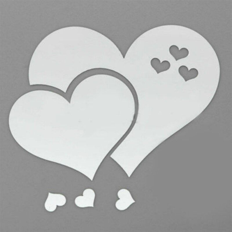 Pegatina de pared para espejo DIY, 3D pegatina de corazones, Mural de arte extraíble para habitación, decoración del hogar, espejo