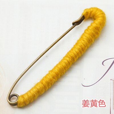 Koreansk nål 10cm stor metal sikkerhedsnål broche vævning uld pin dekoration spænde nål smykker brocher til sjal cardigan sweater: G