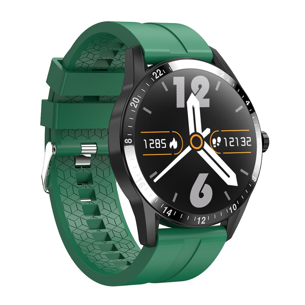 Bluetooth Smartwatch Man Women Fitness Tracker Full Touch Connected Watch Heart Rate Relogio Inteligente Smart Watches PK dt79: Green