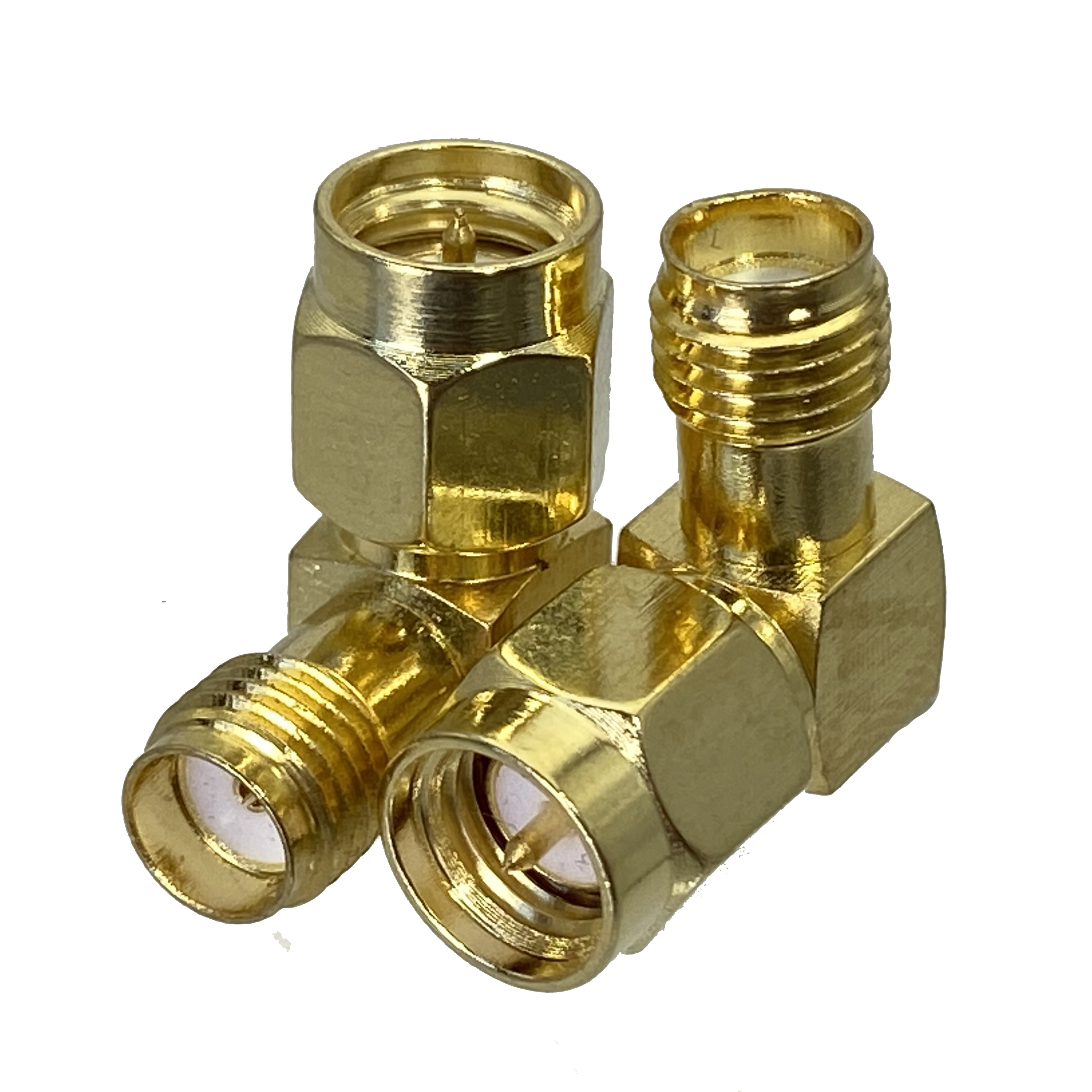 Sma rp sma adapter, sma hane hona rp-sma hane hona antennkontakt, sma kopplare rak 90 graders rf koaxialadapter 50 ohm: Svart