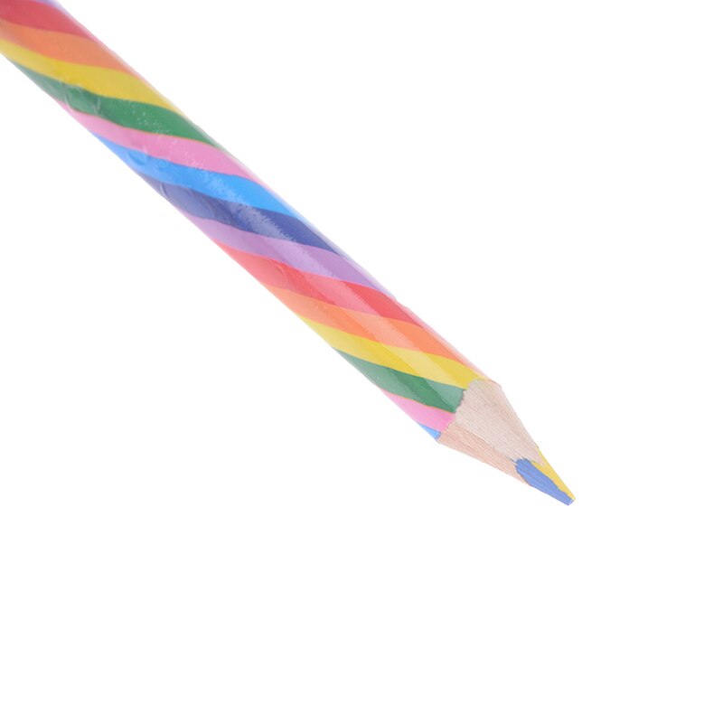 4pcs/lot Rainbow Pencil Wood Environmental Protection Pencil Bright color Appearance Pencil School Office Writing Pencil