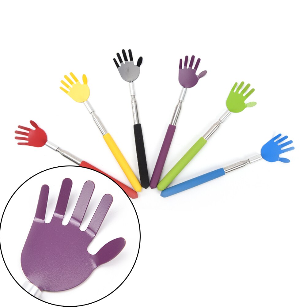 Practical Handy Stainless Pen Clip Back Scratcher Telescopic Pocket Scratching Massage Kit Bear Claw Back Scratcher For Massage: 6