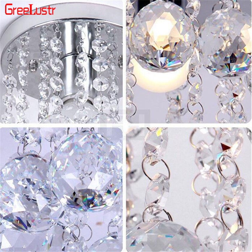 Minimalistische Crystal Led Plafond Lamp voor Balkon Lantaarn gangpad light Plafond Abajur Lustre Kroonluchter Plafond Armatuur Verlichting