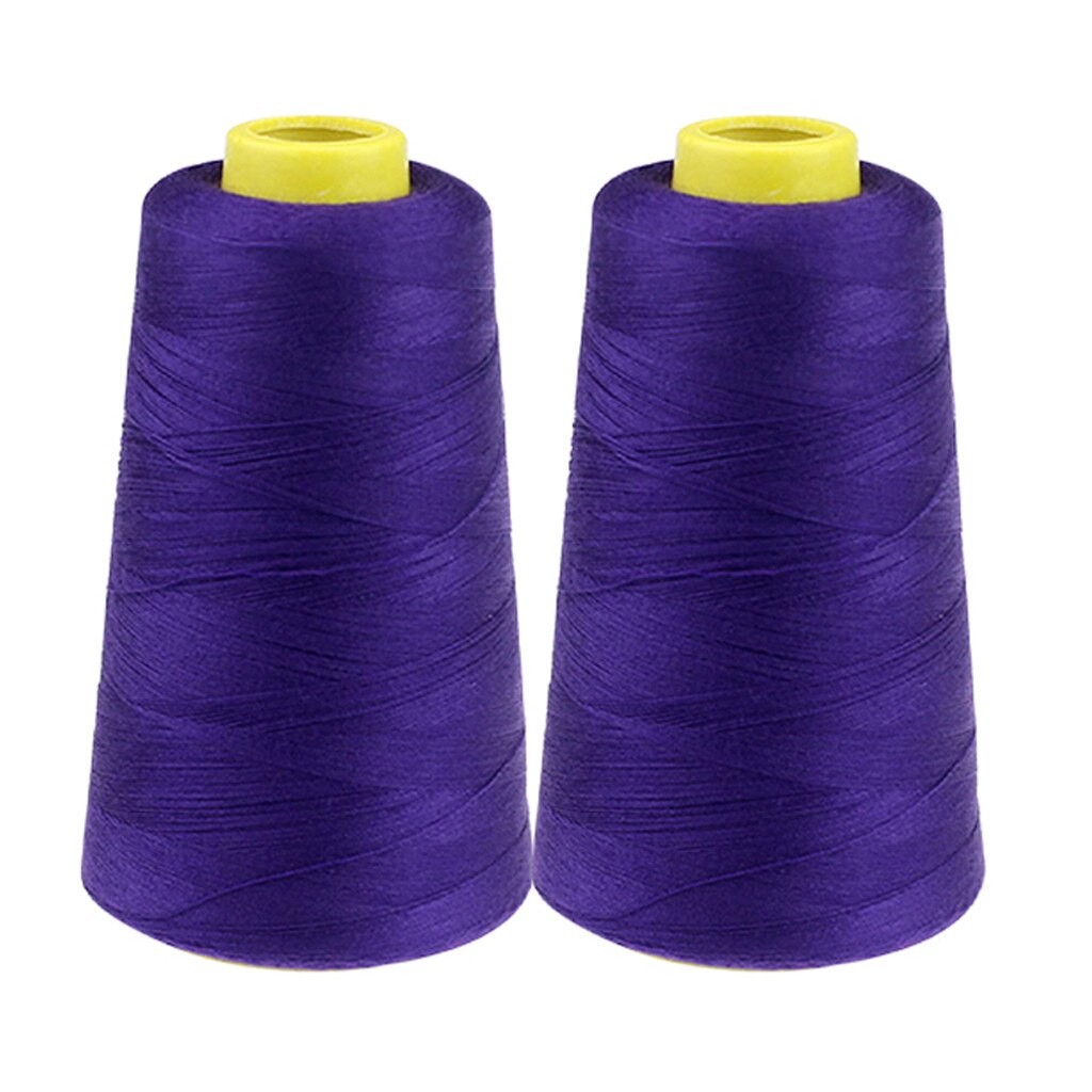 2Pcs 2300 Yards Household Thread Color Polyester Thread Clothing Sewing Thread Manual Stitching Group Knit Sewing Thread: Navy 
