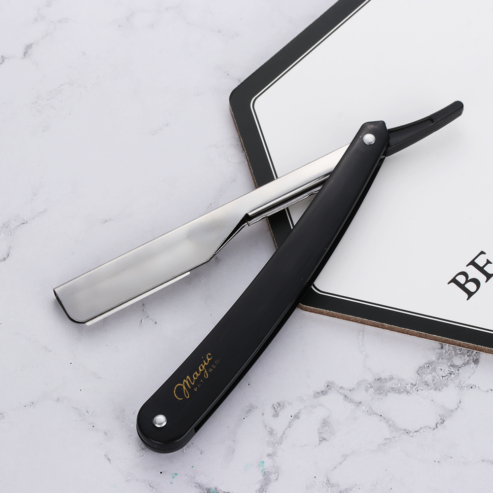 Manual Shaver Straight Edge Stainless Steel Sharp Barber Pro Razor Folding Shaving Shave with Blade Straight Razor Tool