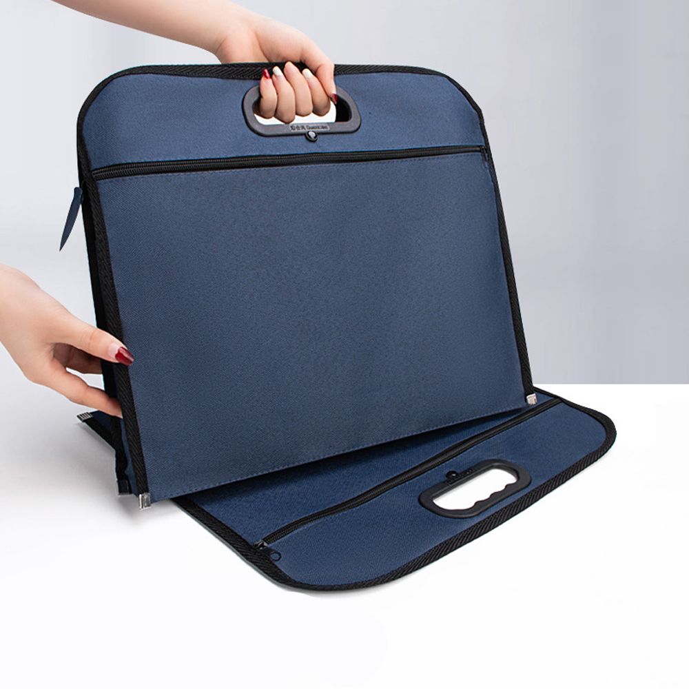 Bolsa de mão à prova d'água para armazenamento de material de escritório, bolsa de informações, bolsa de arquivo de lona, bolsa de documentos, bolsa de conferência