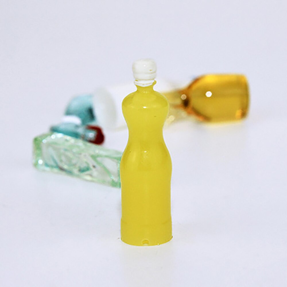 5 Stks 1/12 Poppenhuis Miniatuur Accessoires Mini Kruiden Fles Simulatie Keuken Voedsel Model Speelgoed voor Poppenhuis Decoratie