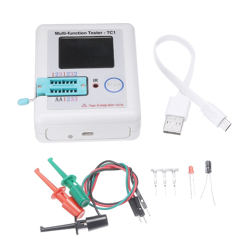 Transistor de retroiluminación TFT multifuncional, probador para diodo, triodo, condensador, resistencia, Transistor, juego de componentes electrónicos