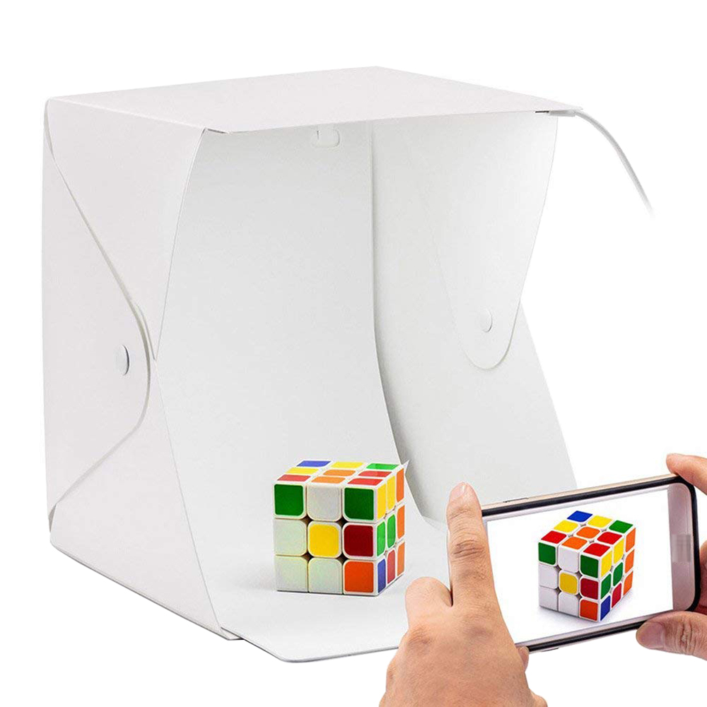 Mini Folding Studio Portable Box Small LED Lighting Box ShootingTent Kit Light Box for Photography