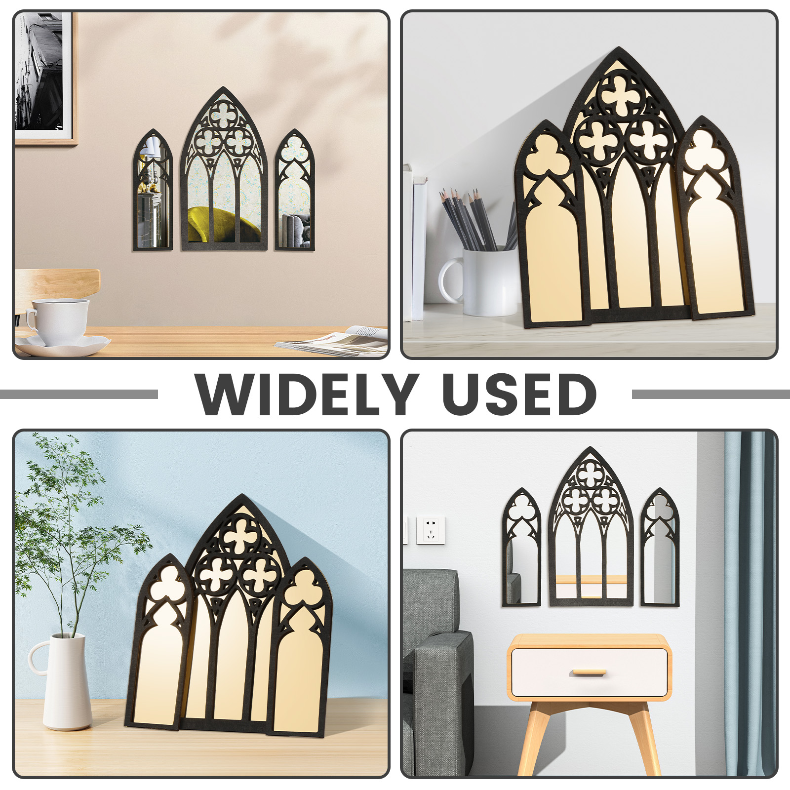 Gothic Mirrors Wall Decor Gothic Arched Wall Mirrors Vintage Cathedral Arch Frame Mirror Bedroom Art Wall Decoration