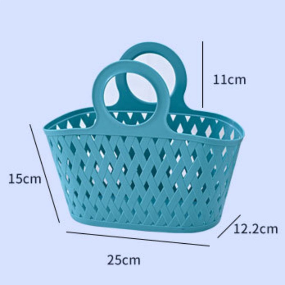 Cesta de banho vazada portátil, suprimentos para lavagem de banheiro, cesta de armazenamento, tipo bolsa de mão, organizador de drenagem de lavanderia, banheiro