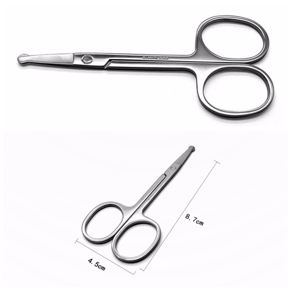 Schönheit Runde Kopf Schere machen-hoch Sicherheit Augenbraue Schere Schönheit machen-hoch-Werkzeug Nasen Haar Clips machen-hoch Augenbraue Schere 1 PC