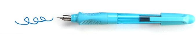 Luxury ink refill cartridgeMini ink pen, plastic pen, mini fountain Pen，with ink catridge: Blue