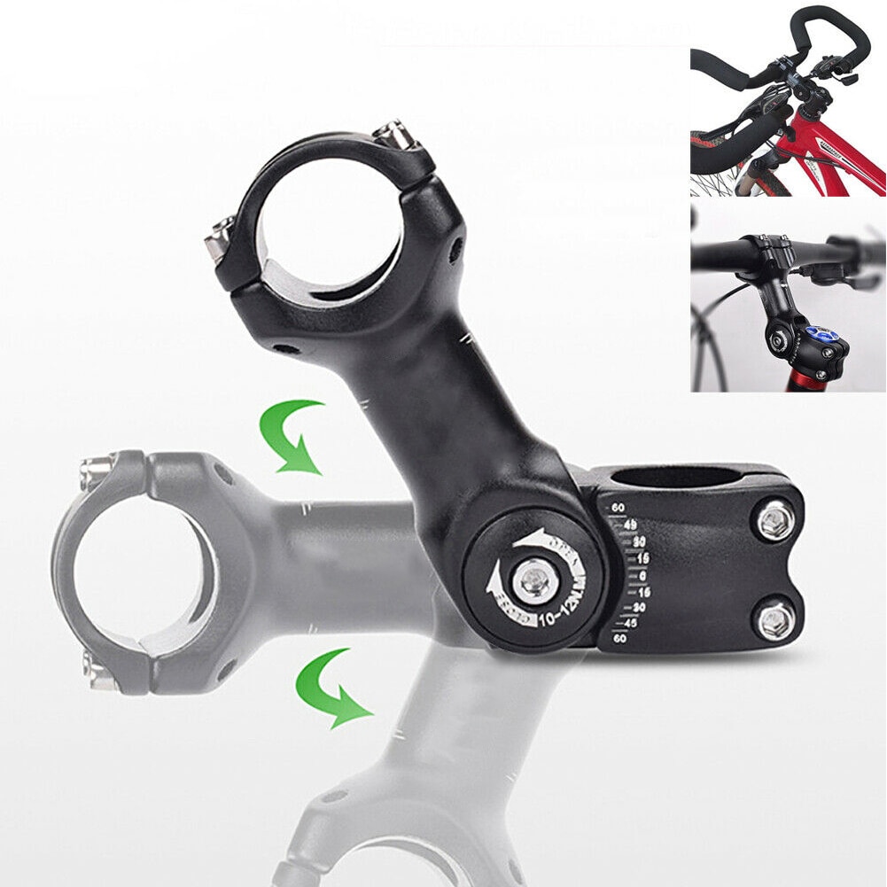 MTB Road Bike Stem Adjustable Rise Up Bicycle Handlebar Stem 25.4/31.8*90/110mm Bicycle Road Bike Replacement Parts For Cycling