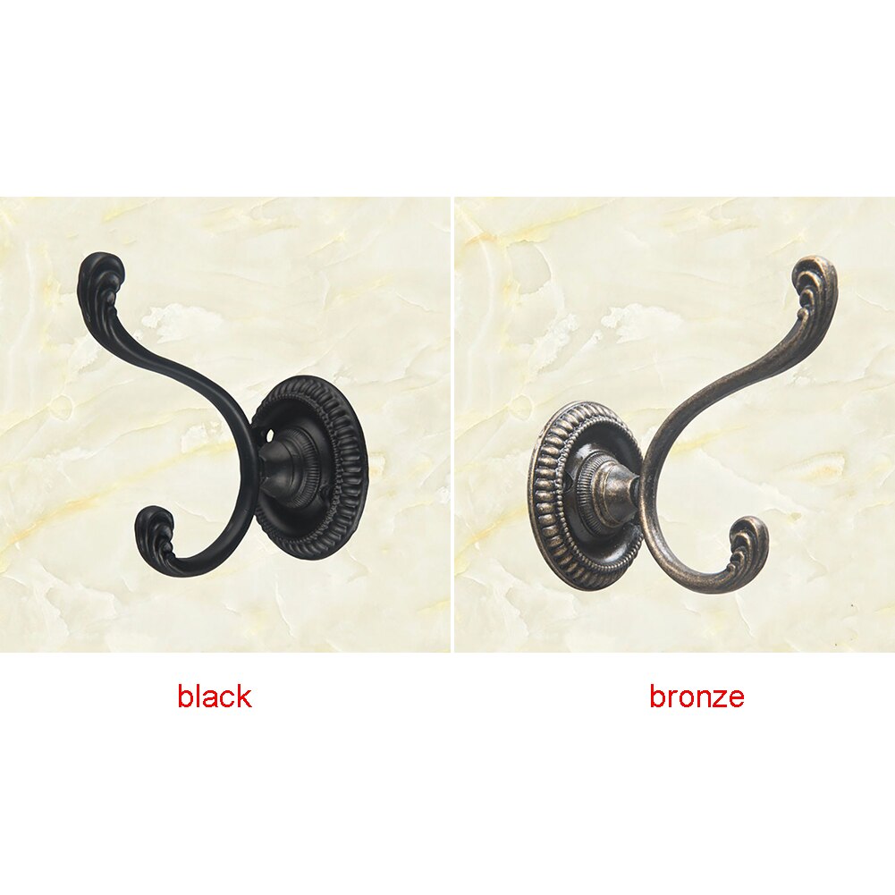 Gancho de pared de armario de bronce antiguo/negro de gran tamaño para ropa, Perchero de abrigo, Perchero de ropa Vintage