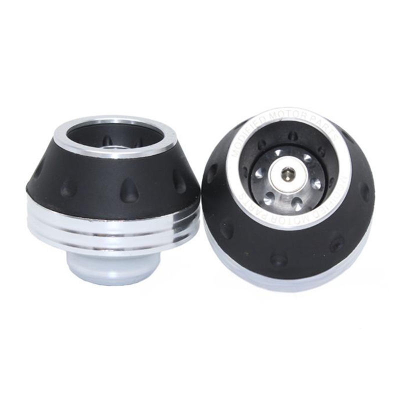 Voorvork Frame Sliders Valbescherming Crash Pad Modificatie Accessoires: Zilver