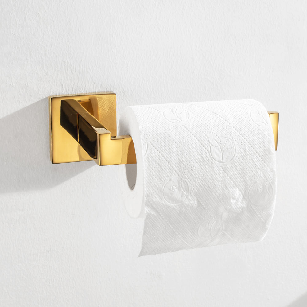 Gold Polish Bathroom Accessories Set Stainless Steel Towel Bar Towel Ring Hook ,Wall-mounted Bathroom Accessories Set