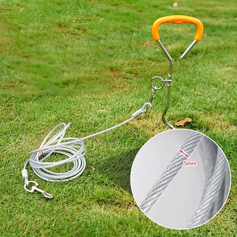 Generies Spiral Ground Stake Spike Out For Outdoor Yard And Camping Small To Medium Dogs