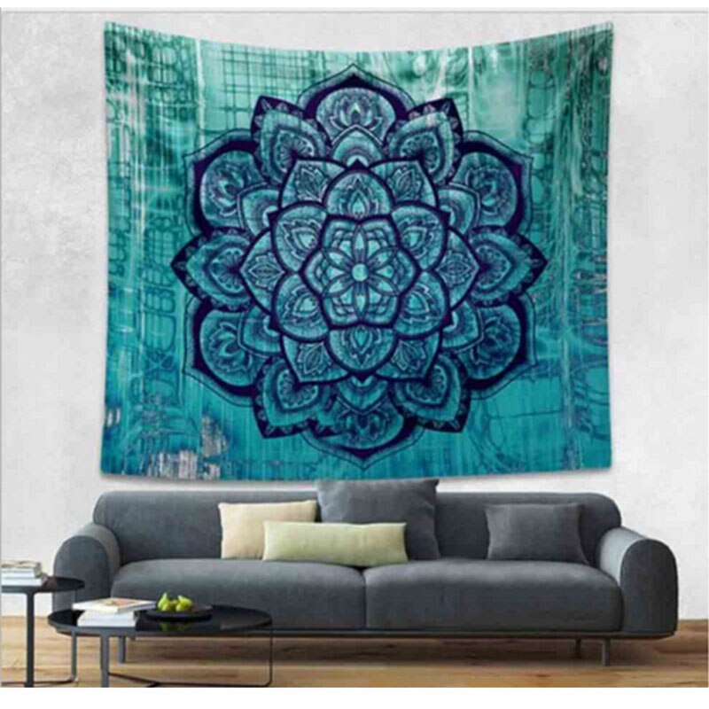 150*210cm Large Mandala Indian Beach Mat Polyester Thin Blanket Tapestry Wall Hanging Bohemian Yoga Shawl Mat Blankets: Plum