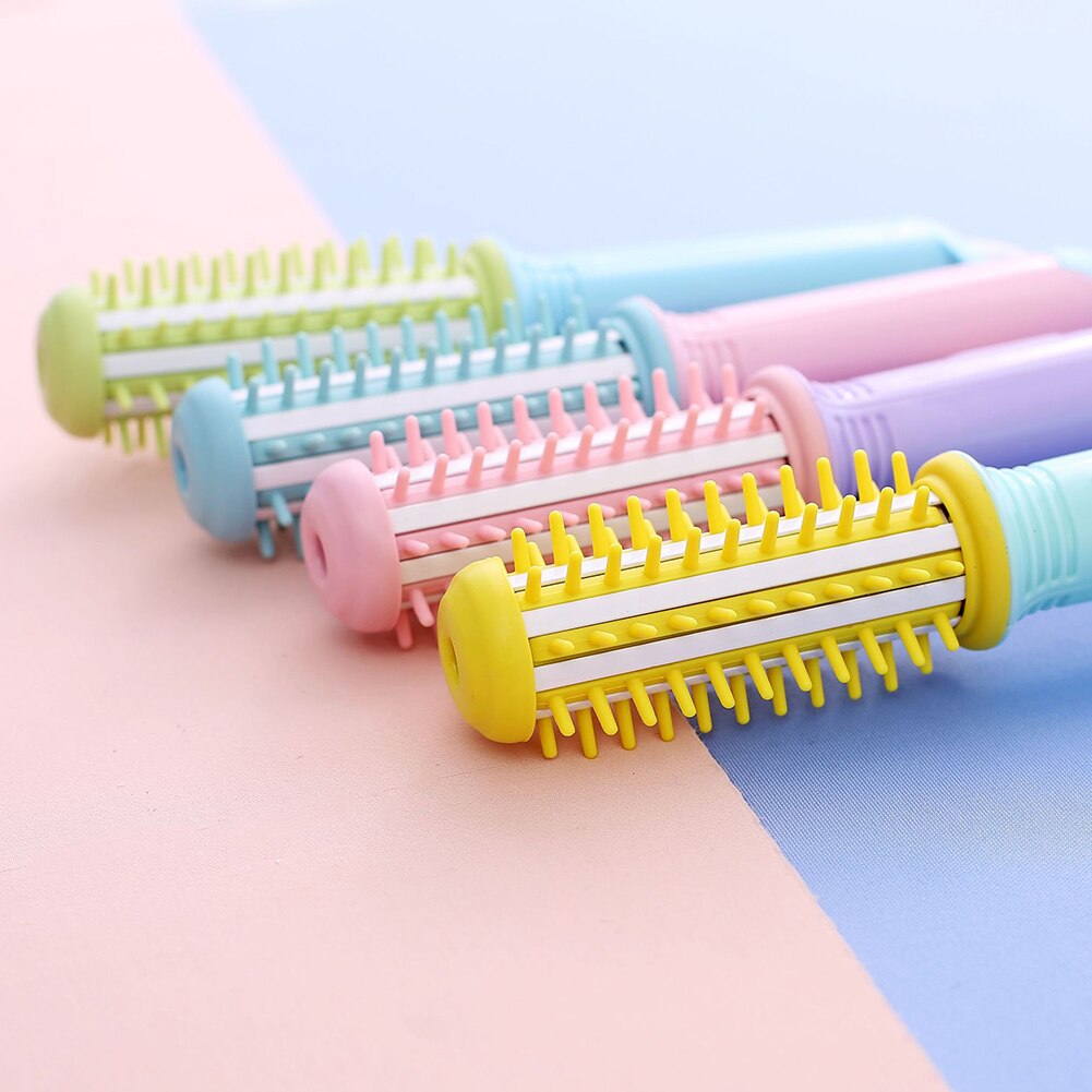 2 in 1 Mini Electric Hair Curler Roller Curling Iron Brush Rotating Hair Styling Tools Travel Hair Curler Comb