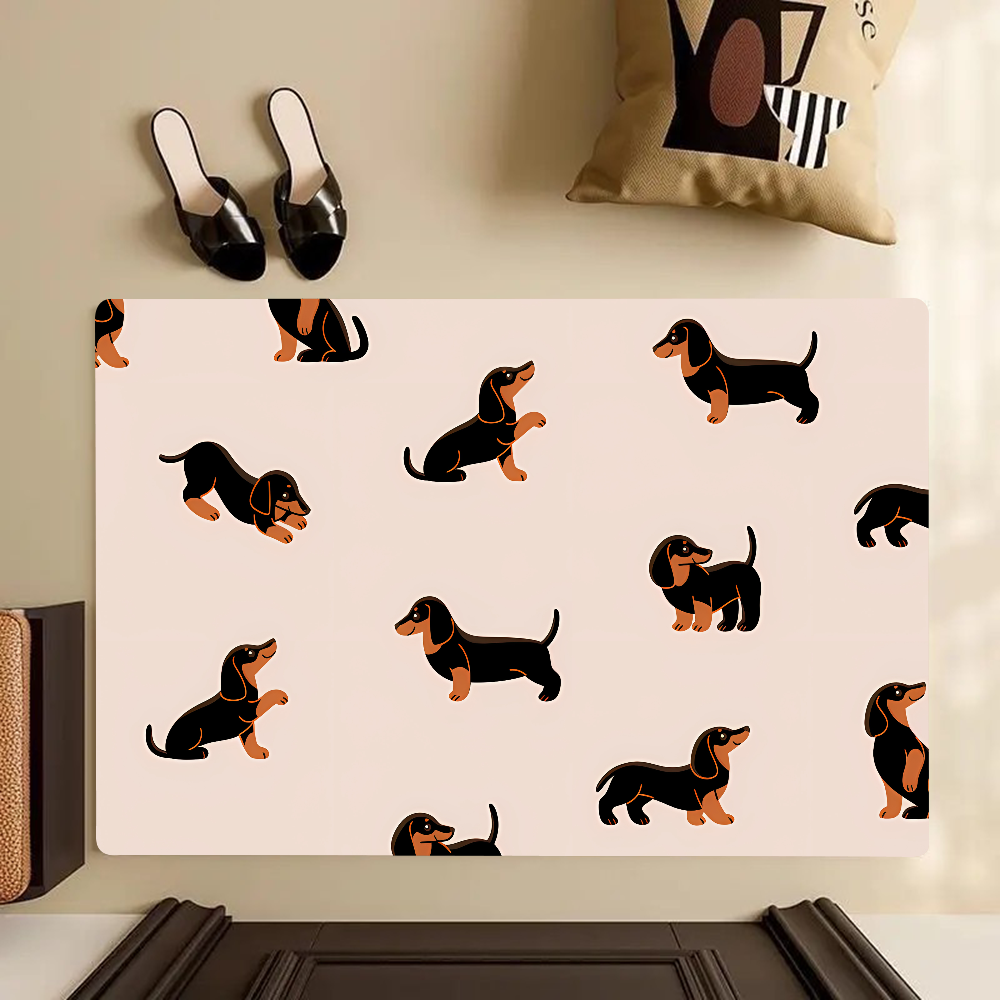 Chien teckel tapis de sol paillassons maison tapis pied salle de bain absorbant anti-dérapant décor à la maison