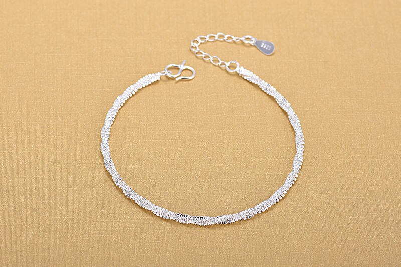 Pulseira prateada 925 da moda