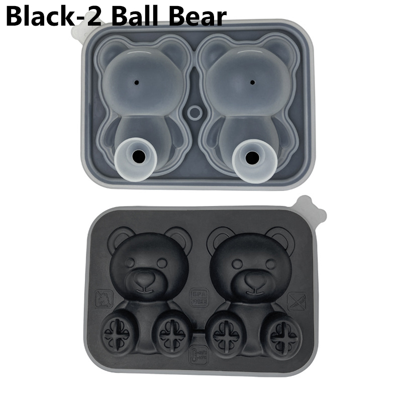 Nette Teddybär Eis Würfel, Der bilden Spritzen-nachweisen Und Leicht Zu gefallen, für Kühlschrank Mit Container, Nette Bär Eis Würfel Tablett: Blau