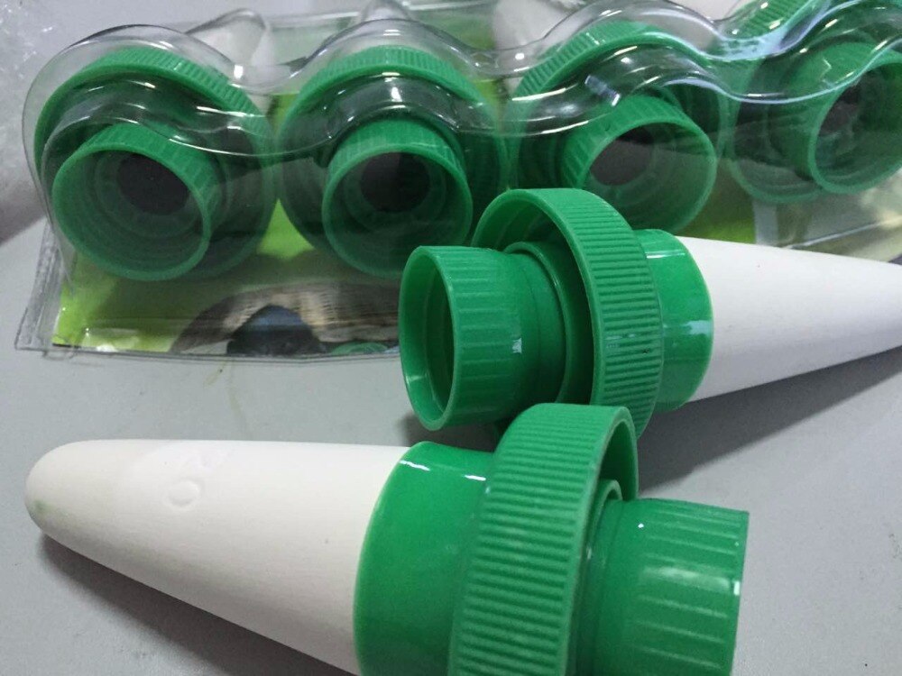 Irrigador de cerámica para botellas, Kits de cerámica de riego por goteo automático para jardín, cono de autorriego, herramientas de riego