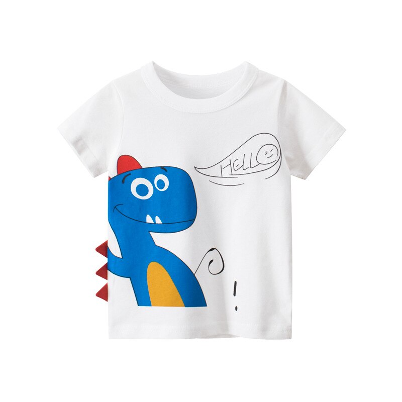 Kinder t-shirt voor jongens t-shirt dinosaurus katoenen topjes kinder t-shirts voor meisjes kinder jongen t-shirt verjaardag t-shirt