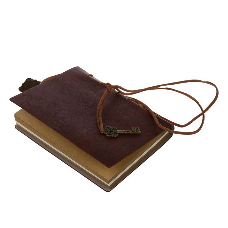 Leather Bound Blank Pages Journal Diary Notebook & Leather Bound Blank Pages Journal Diary Notepad Notebook (Black) S