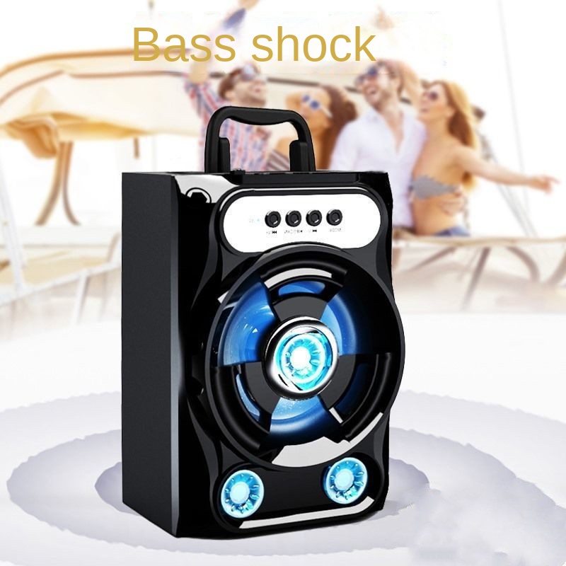 Altavoz bluetooth 2023, caja portátil para exteriores, altavoz cuadrado con micrófono, tarjeta de canción k, orden ador, subwo