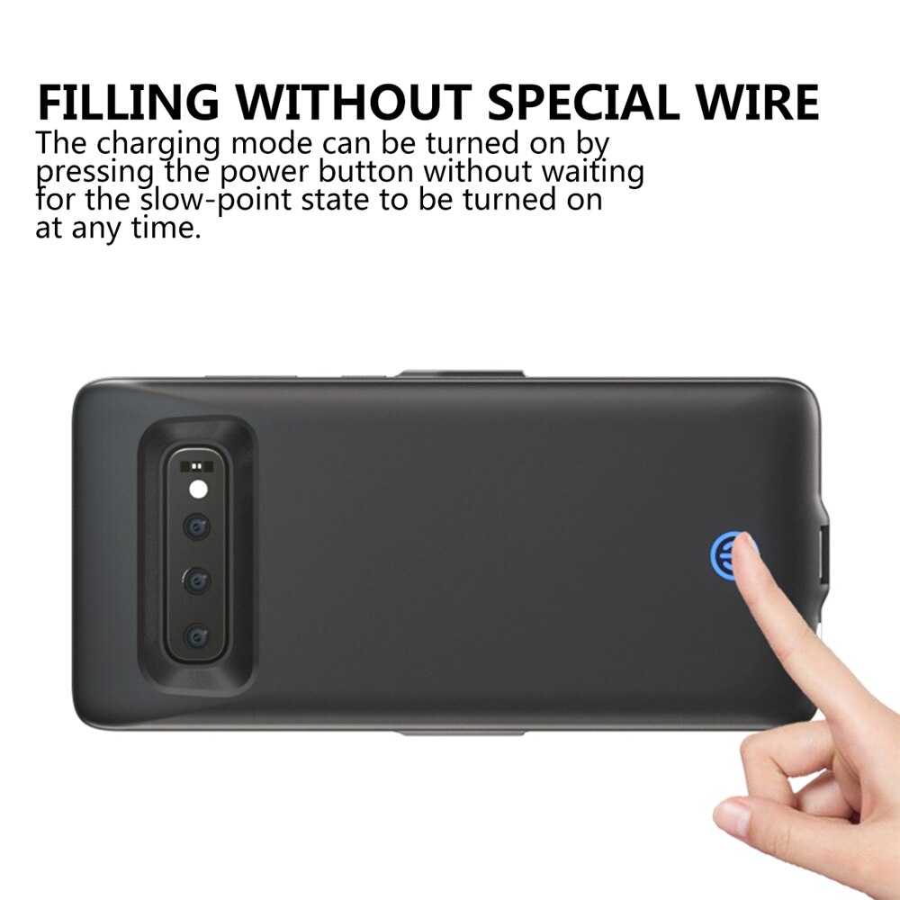 ZKFYS Slim Battery Charger Cases for Samsung Galaxy S10 Power Bank Case 7000mAh Extenal Charging Battery Cover Powerbank Case