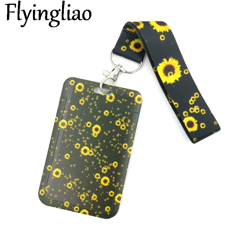 Cintas de flores y girasoles para el cuello, cintas para el teléfono, tarjetas de identificación, con cuerda para colgar: Hand Strap Holder