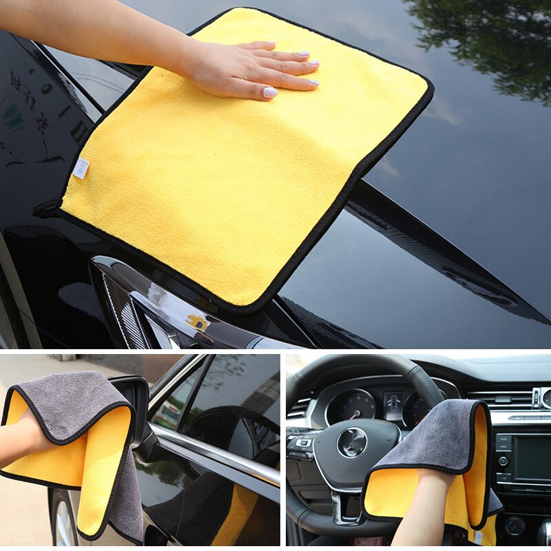 1 Pcs 30*30/40/60Cm Coral Fluwelen Handdoek Car Care Polijsten Wassen Handdoeken Pluche Wassen drogen Handdoek Dikke Pluche Auto Schoonmaakdoekje