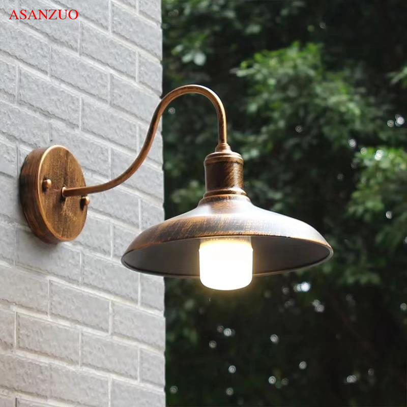 Amerikaanse retro waterdichte buitenwandlampen industriële wandlamp balkon tuin villa binnenplaats buitenterras wandkandelaar