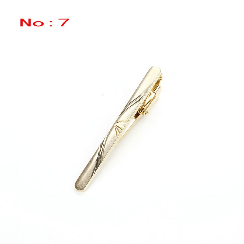 Brand Men's Tie Clip Classic Simple Style Pin Clasp Gold Color Male Business Wedding Necktie Clip Clasp Metal Men Jewelry