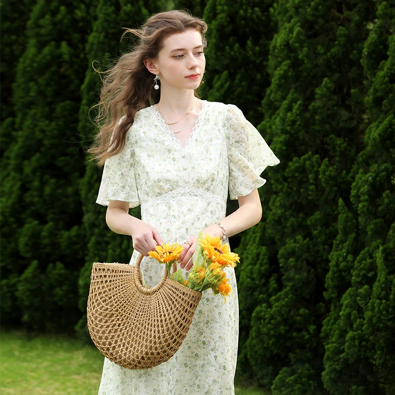 LolaLiza FLORAL PRINT - Maxi-jurk - offwhite/beige