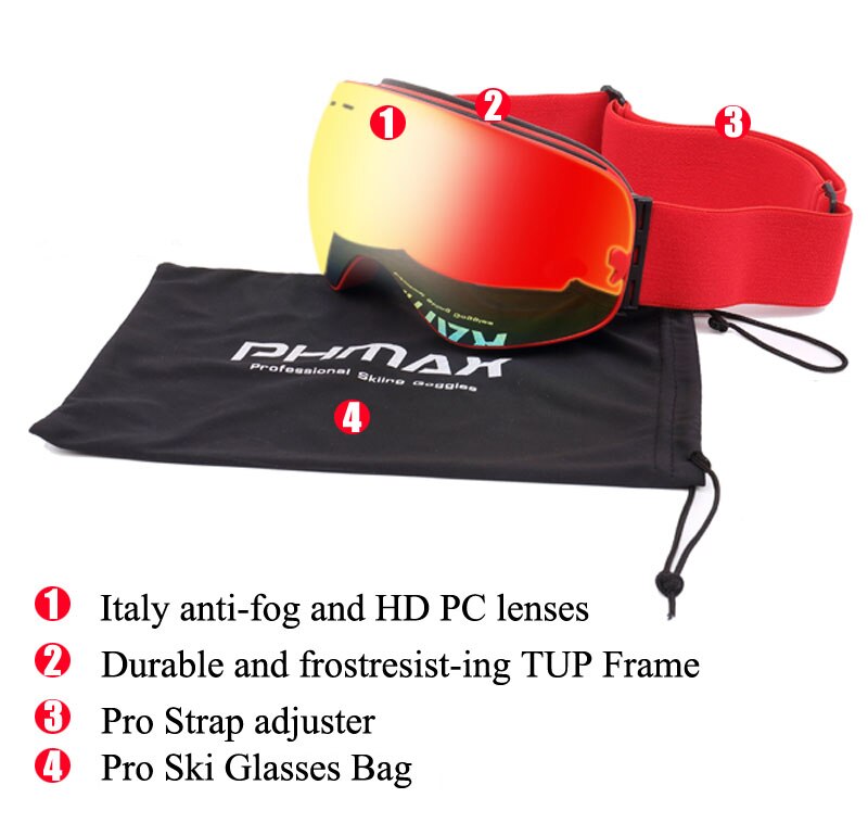 Gafas de esquí de X-TIGER para hombre y mujer, accesorios de esquí para deportes al aire libre, antiniebla, equipo de esquí, novedad de 2022