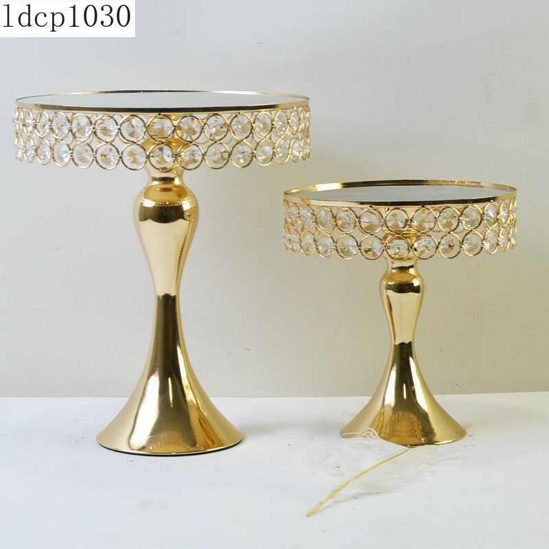 European Crystal Cake Stand Wedding Dessert Table Decoration Bakery Decoration Display Stand Birthday Party Cake Tray Decoration