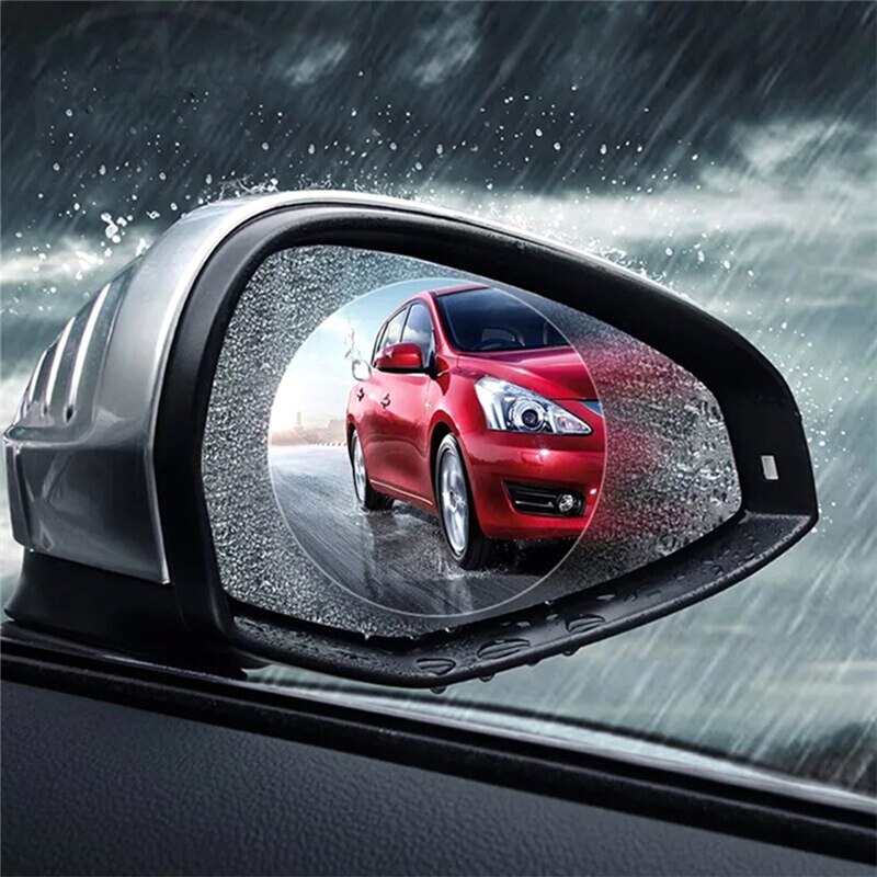 2PCS Universal Car Rearview Mirror Anti-Fog Membrane Waterproof Rainproof Car Mirror Window Protective Film Car Sun Shade TSLM2