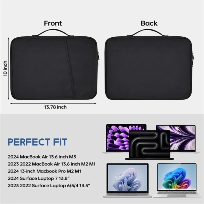 High-Capacity Waterproof Tablet Data Cable Bag Tablet Sleeve Bag For iPad Pro 12 9 11 13 inch Pouch iPad 10th 9th 8th 7th