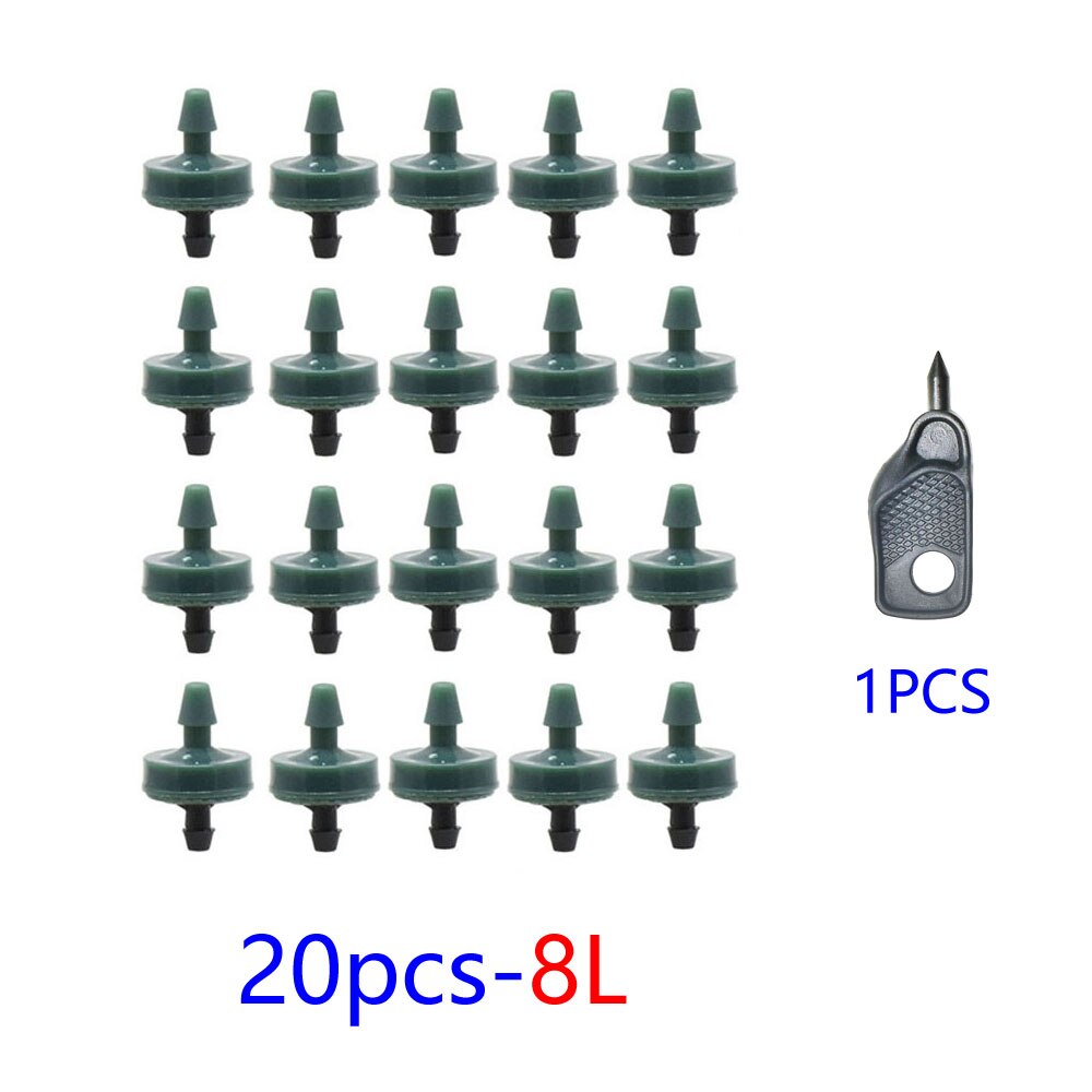 20Pcs 2L 4L 8L Steady Flow Dripper Automatic Pressure Compensation Regulataion In Dripper Garden Agriculture Drip Fittings: 8L-B