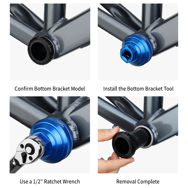 MUQZI Bottom Bracket Install Removal Tool 12/16-Notch Fits 39mm/40.5mm/44mm/45.6-46.6mm Outer Diameter BB Cups Bicycle Repaire